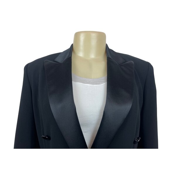 Ralph Lauren Women's Black Double Breasted Peak Lapel Blazer Sz 6 - Picture 5 of 11